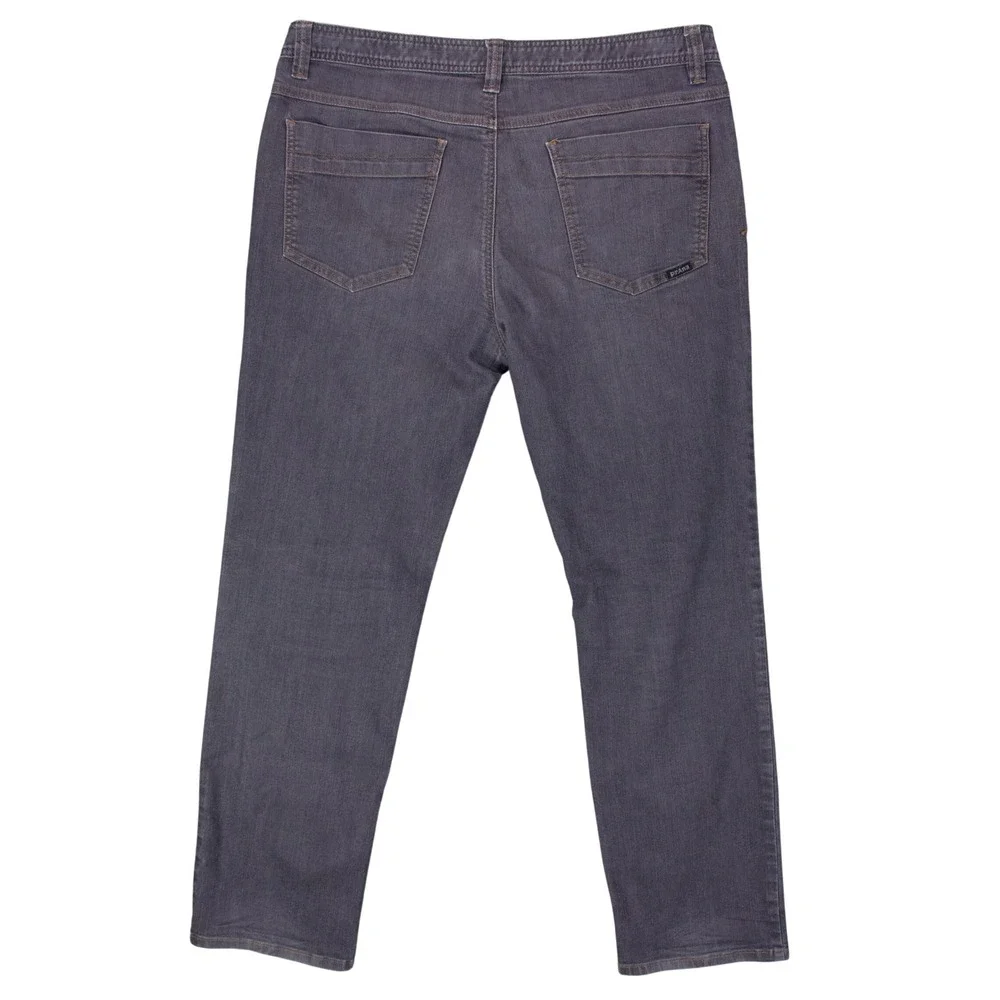 Prana Bridger Slim Fit Jeans Mens 36x32 Gray Organic Cotton Stretch M4BD32315